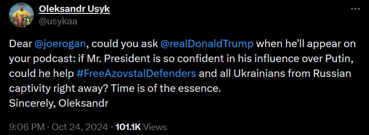 Усик звернувся до Трампа щодо українських полонених в РФ