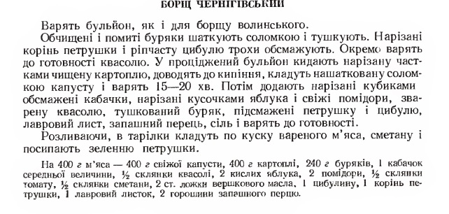 Борщ по-чернігівськи. Рецепт з книги "Українська кухня", який обожнювали наші бабусі