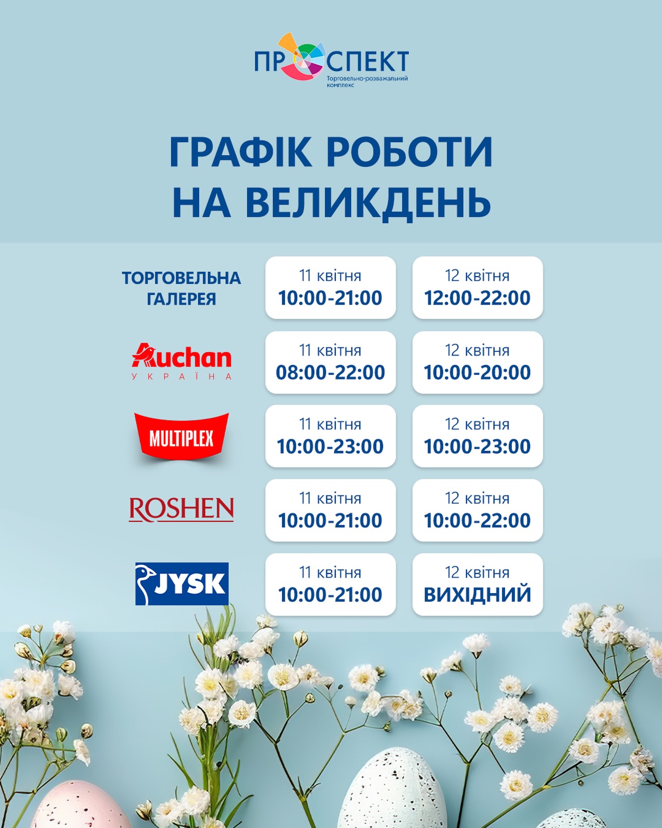 ТРЦ Києва змінили графік роботи 12 квітня: як працюють на Великдень