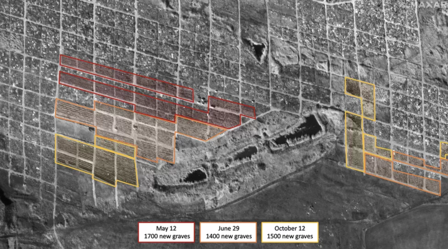 Біля Маріуполя виявили ще 1500 нових могил: супутникові знімки