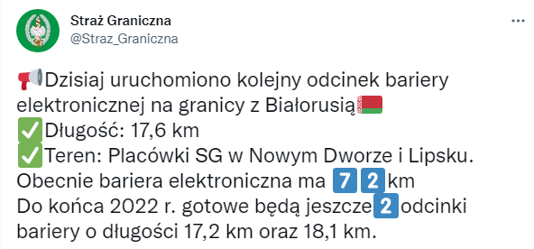 Через кризу мігрантів: Польща збільшила електричний бар'єр на кордоні з Білоруссю