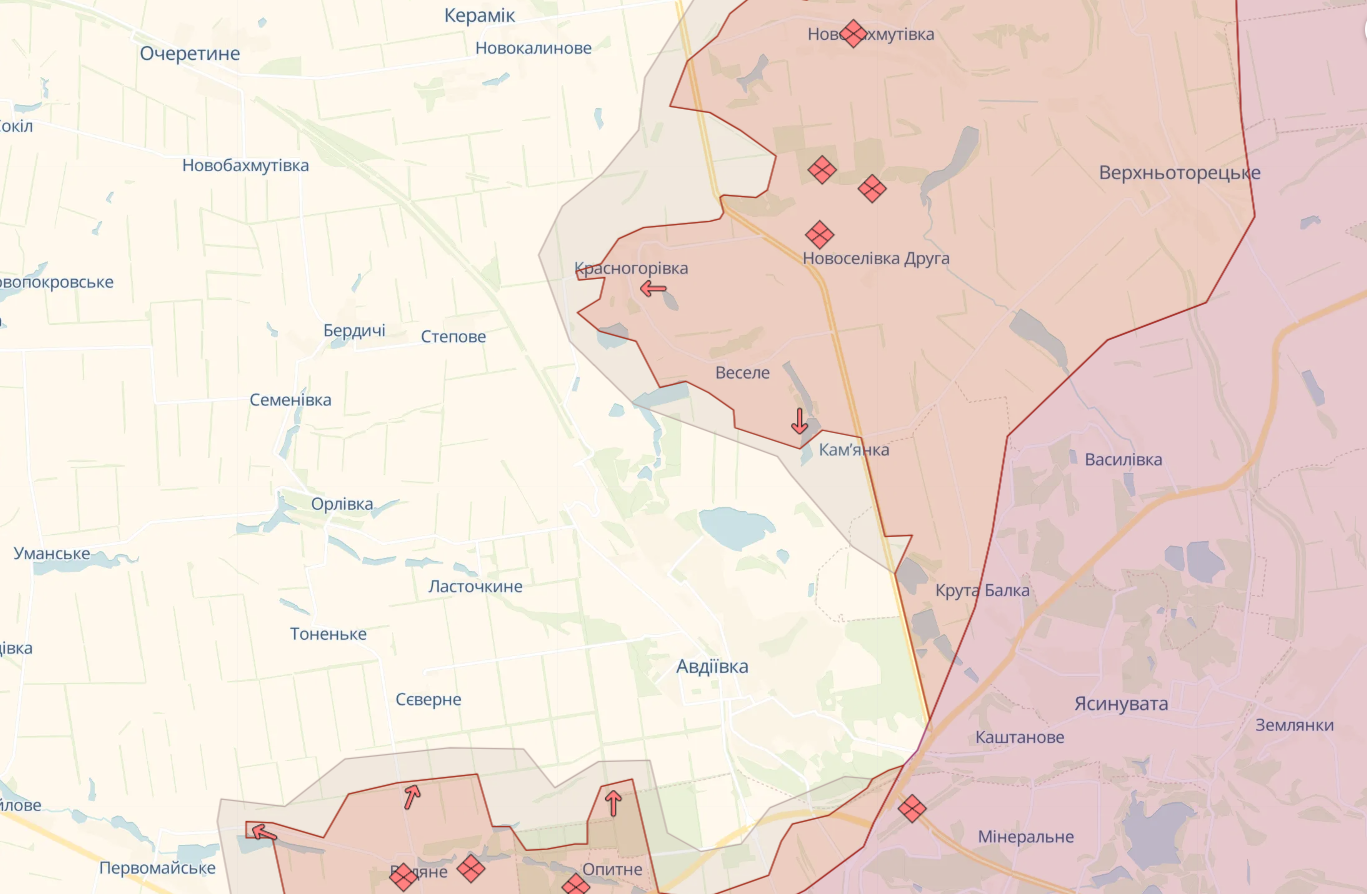 Окупанти намагаються обійти Авдіївку і тиснуть на лівий фланг, - DeepState