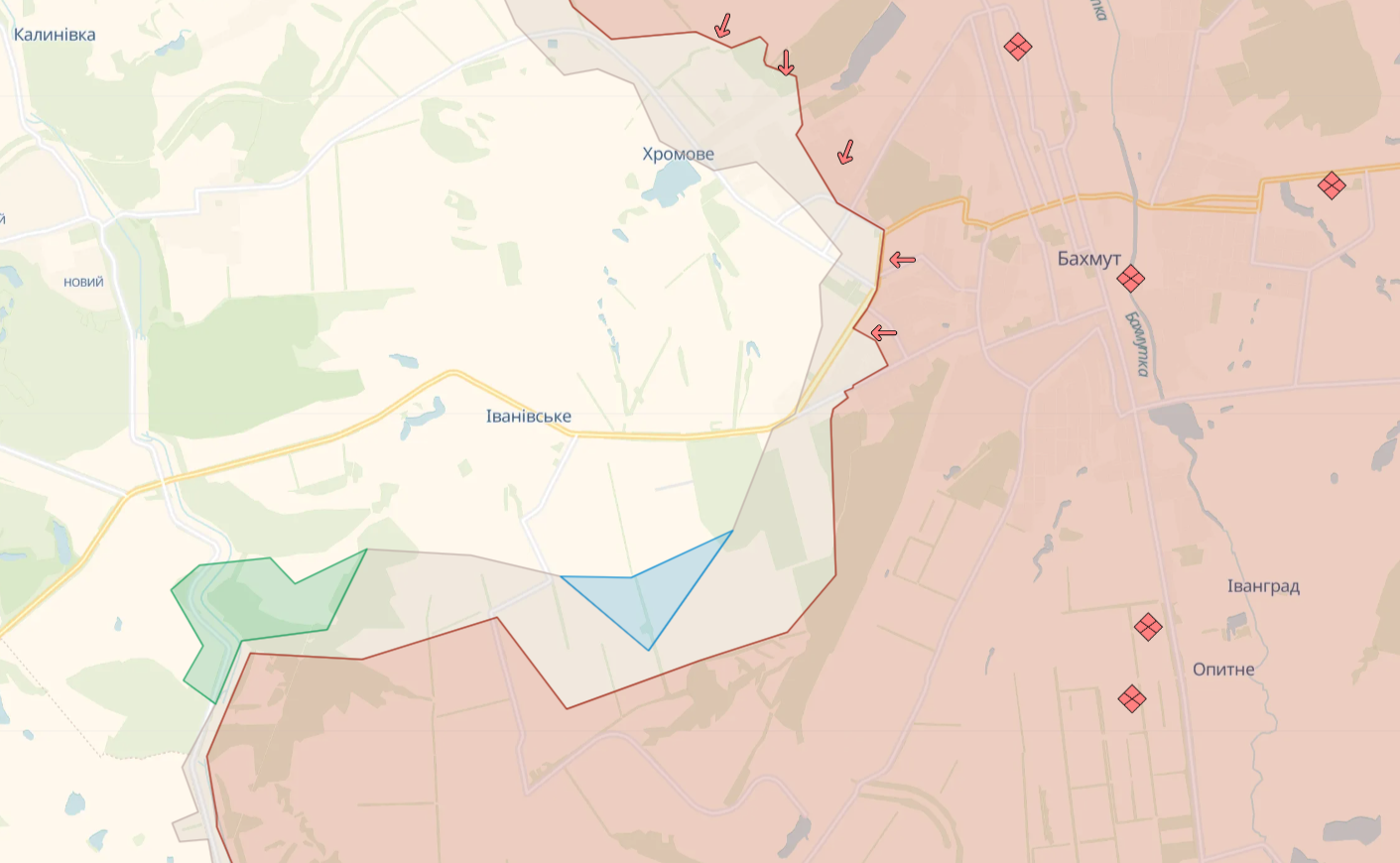 Окупанти втратили кілька позицій недалеко від Бахмута та Соледара, - DeepState