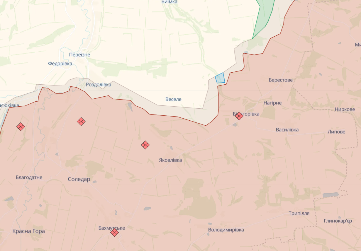 Окупанти втратили кілька позицій недалеко від Бахмута та Соледара, - DeepState