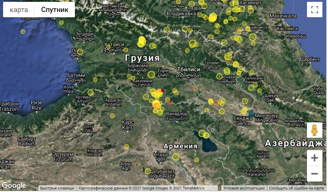 В Грузии произошло землетрясение