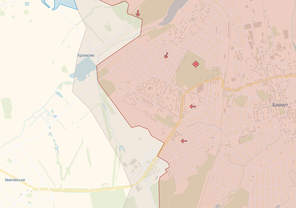 DeepState: ВСУ давят на врага в районе Бахмута, а войска РФ имеют успех у Красногоровки