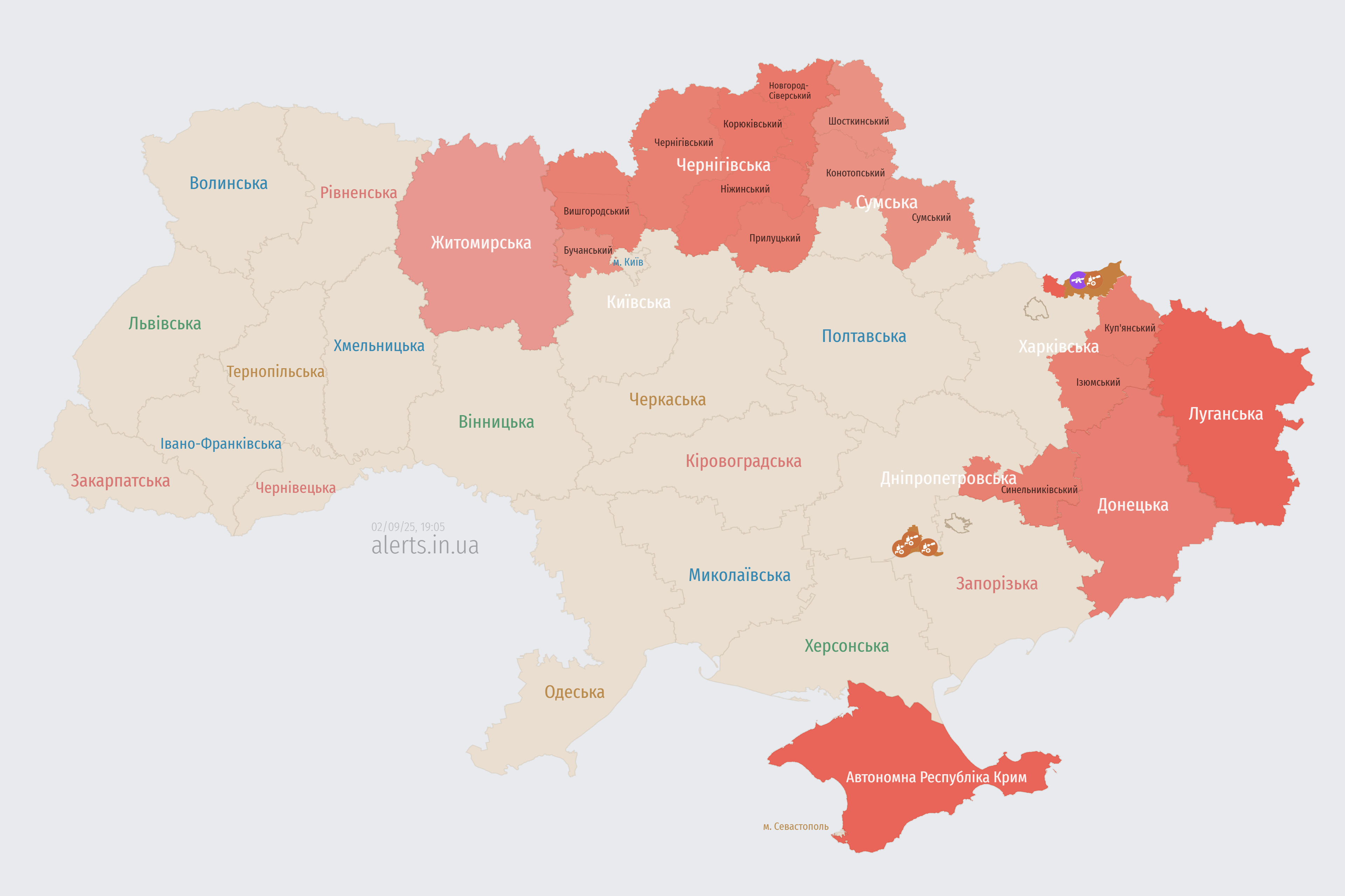 В Киевской области работает ПВО по вражеским дронам