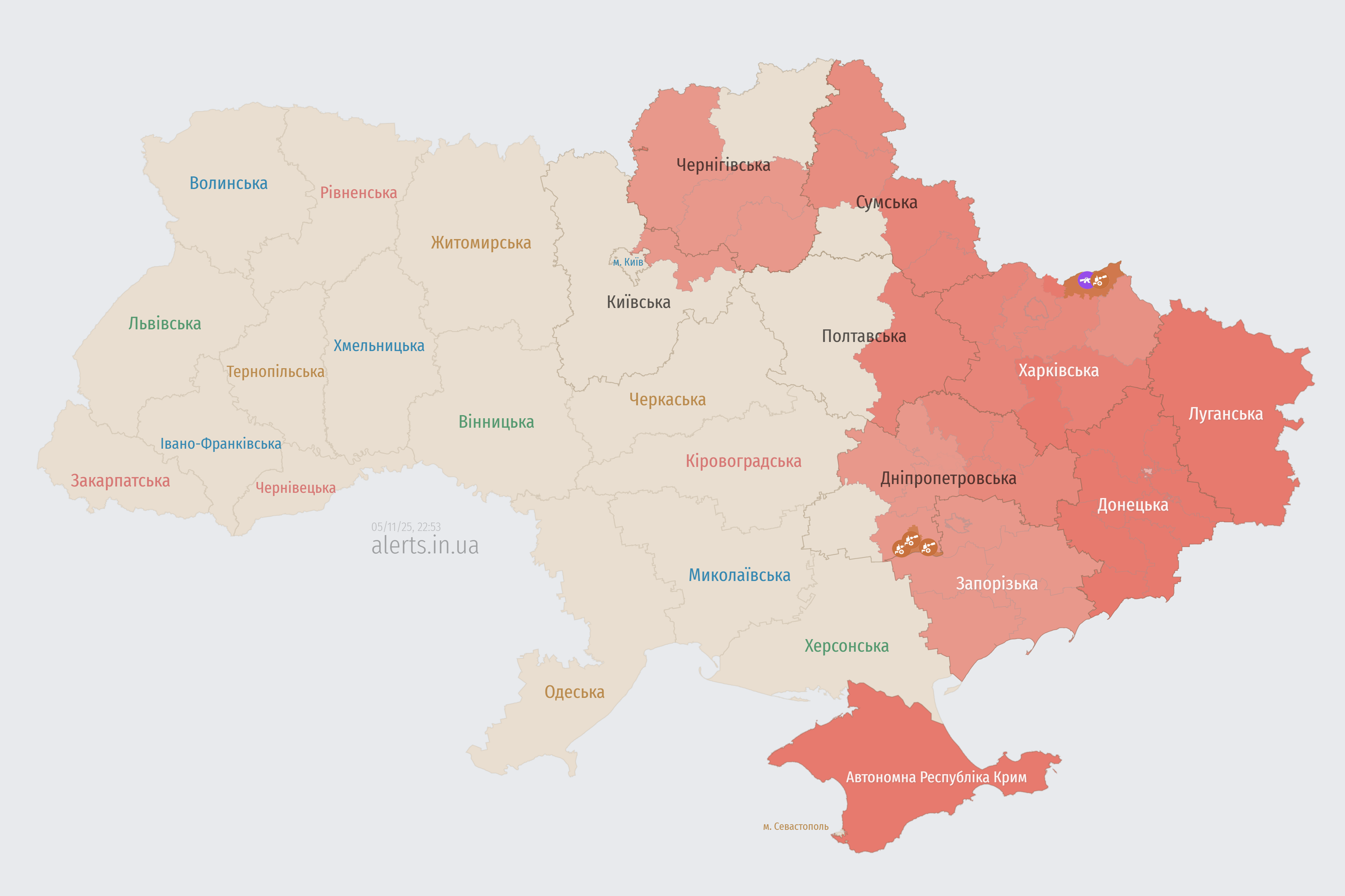 Росіяни масовано атакують Україну "Шахедами": де загроза ударів