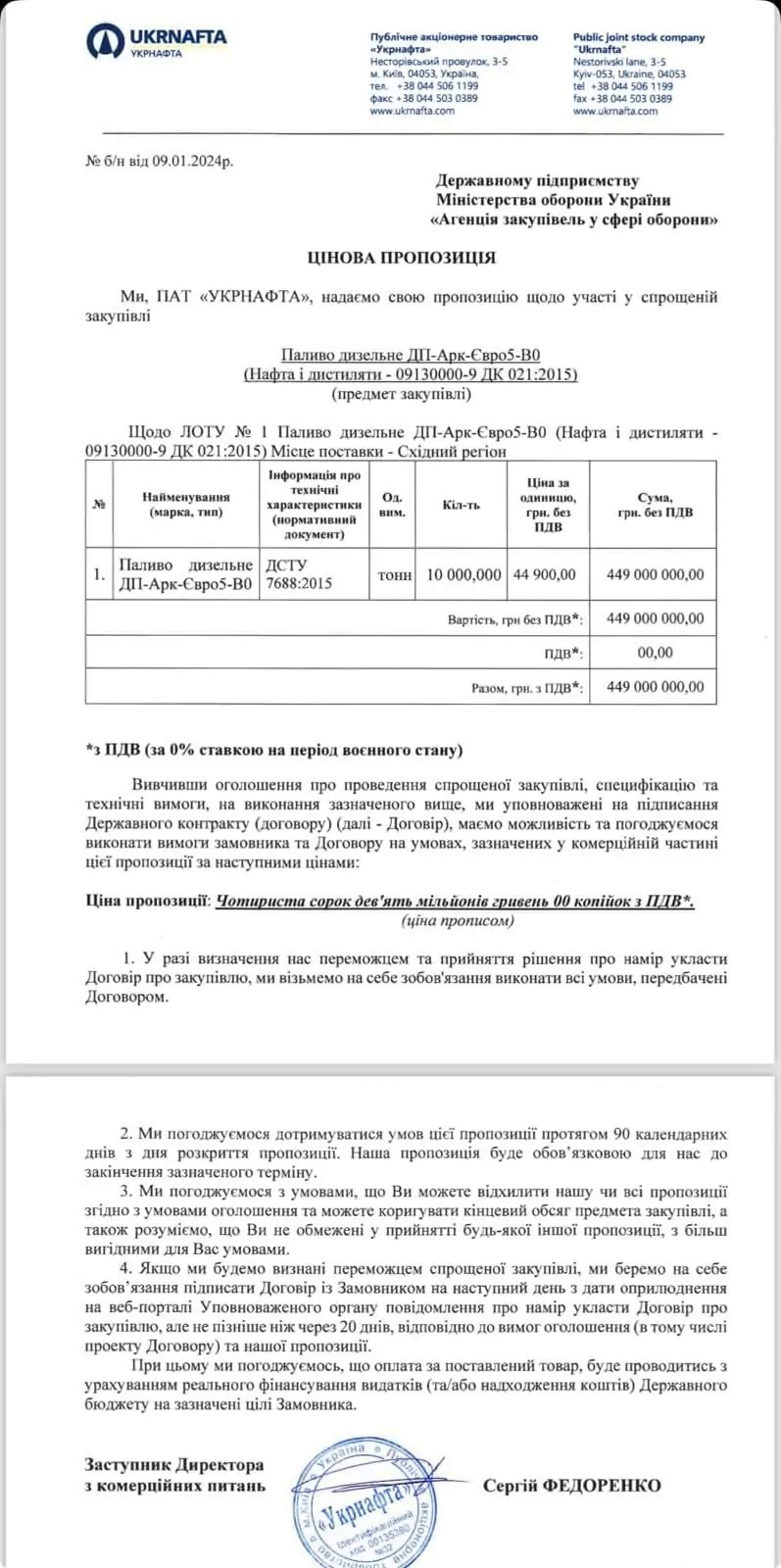 "Укрнафта" безосновательно стянула с Минобороны сотни миллионов, - нардеп