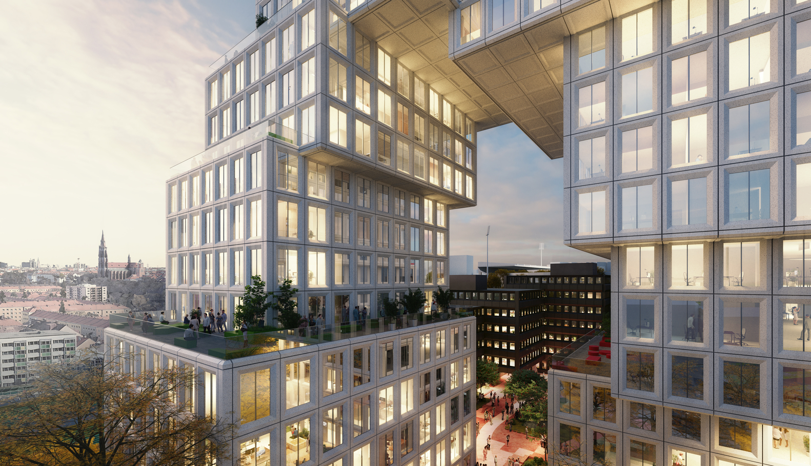 Башни "падающие в объятия друг к другу": эпатажные голландцы рассекретили новый проект