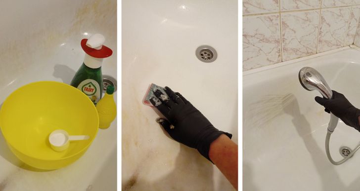 Эти копеечные средства помогут легко отмыть ванну от ржавчины и разводов