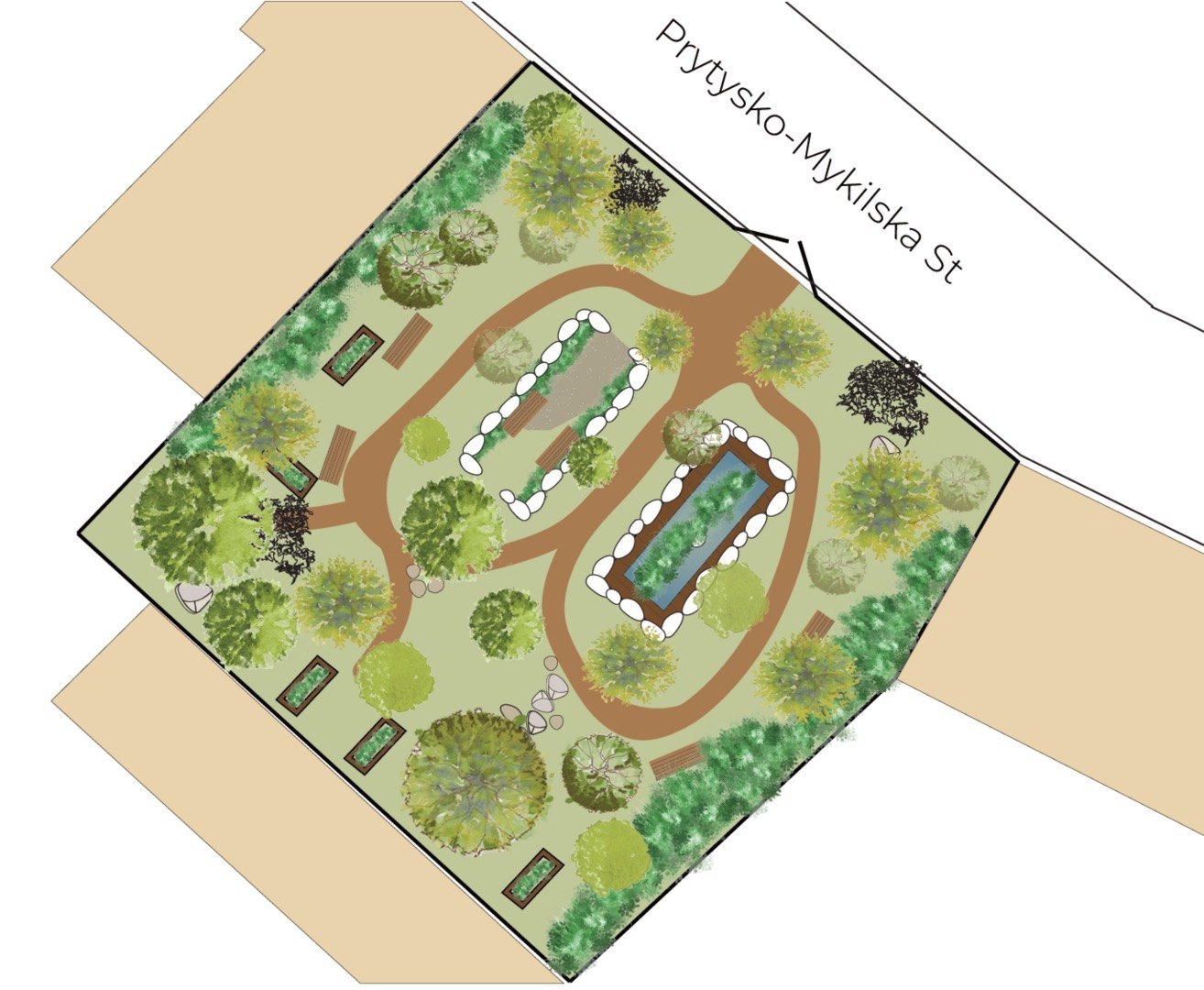 Для ветеранів у Києві хочуть облаштувати терапевтичний сад у скандинавському стилі: фото