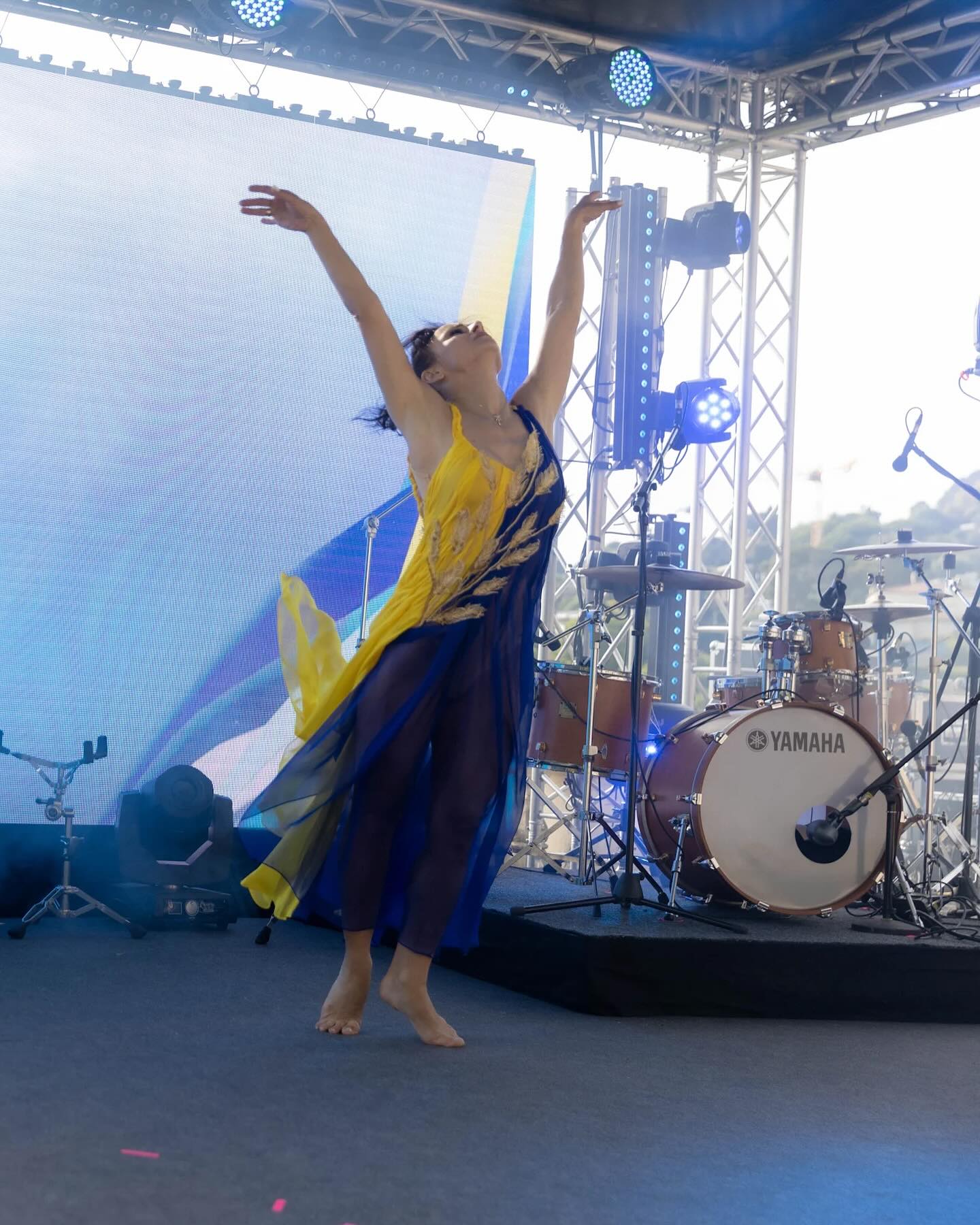 Ілона Гвоздьова показала на собі сукню, яка відображає українську силу та незламність