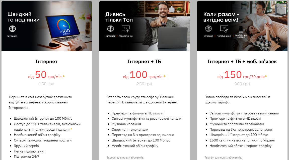 Домашній інтернет в Україні: які найдешевші пакети пропонують різні оператори