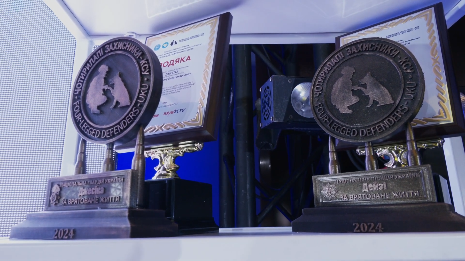 Не лише пес Патрон. Чотирилапим захисникам України вручили почесні нагороди (фото, відео)
