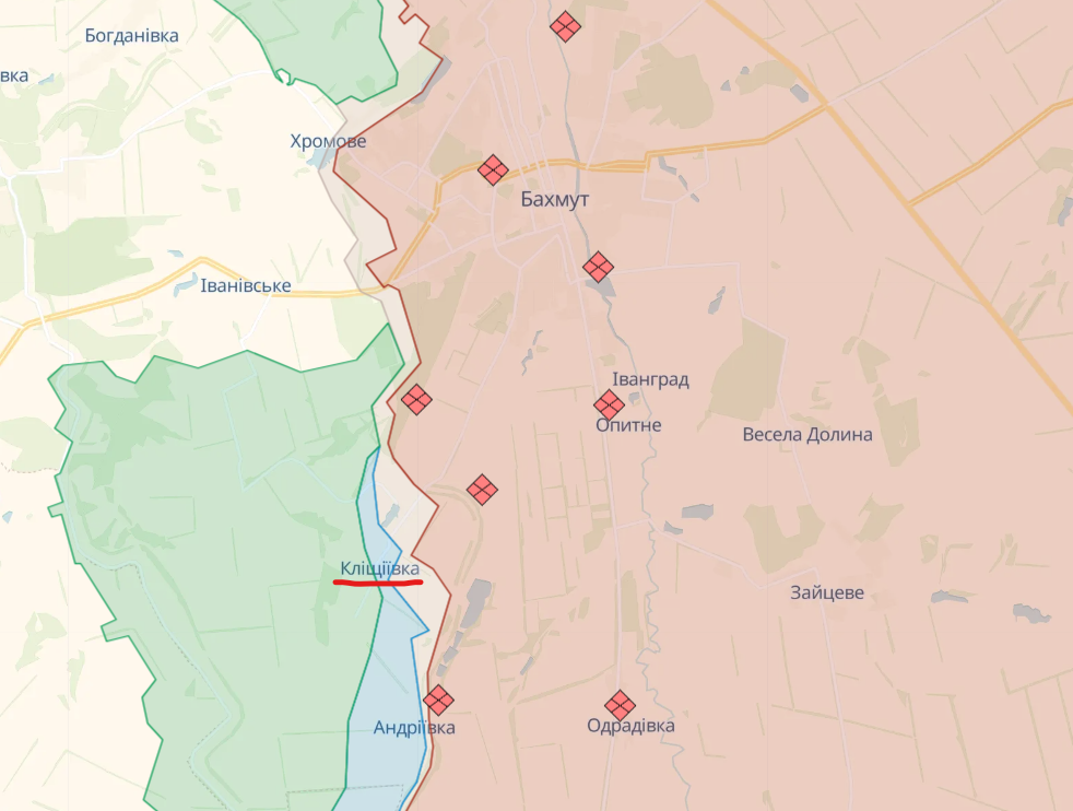 Бійці ЗСУ заявили про звільнення Кліщіївки під Бахмутом
