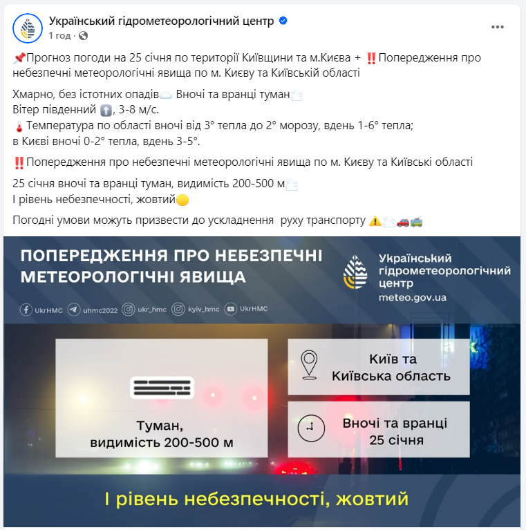 На Київ та область насувається негода: що прогнозують синоптики