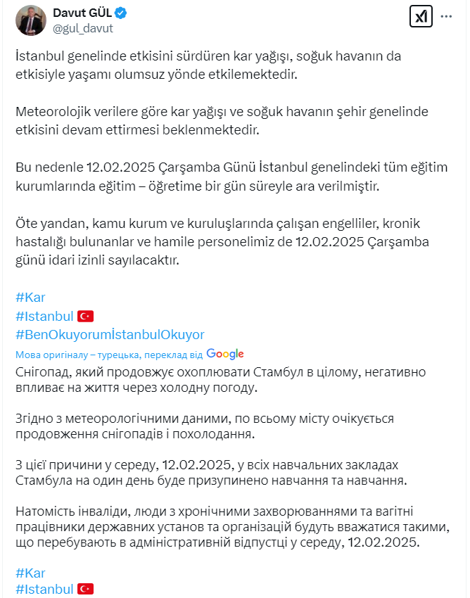 Стамбул "заблокували" снігопади: що відбувається в місті (фото, відео)