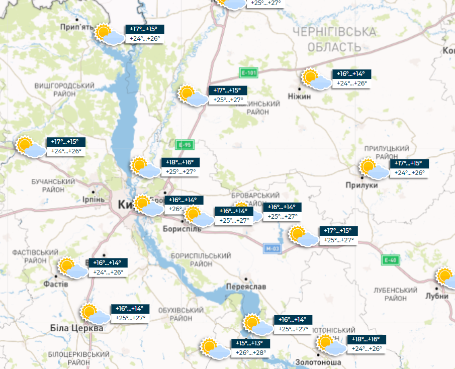 Літо не відступає: завтра в Україні без опадів та до +29