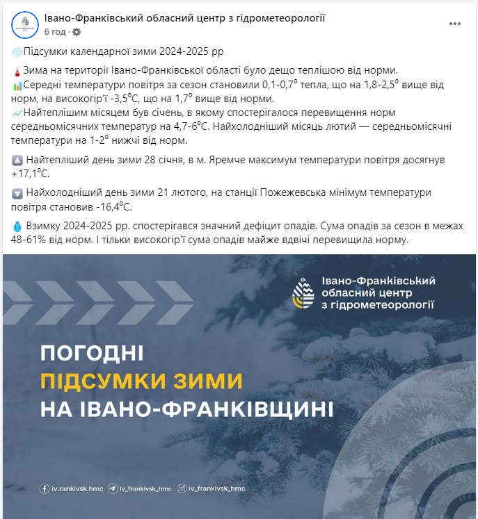 Осадки почти вдвое превысили норму. Где зимой в Украине снежило больше всего