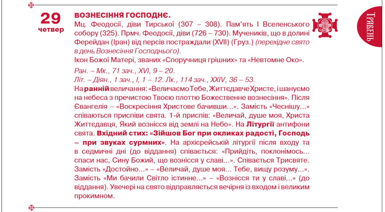 Коли Вознесіння Господнє 2025: нова дата за календарем ПЦУ