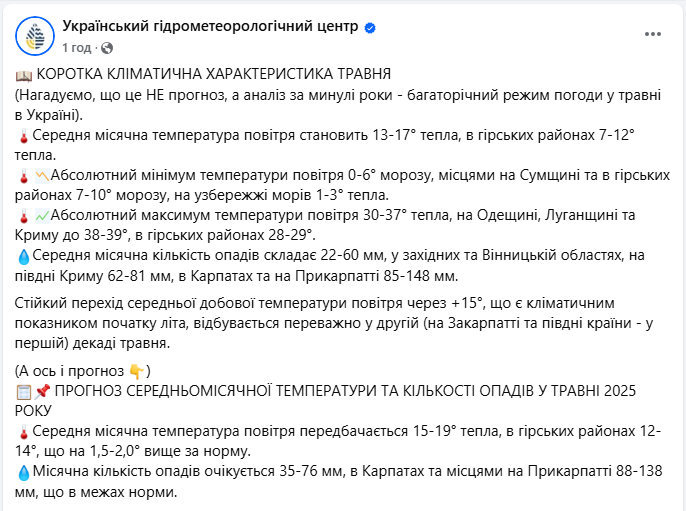 Травень здивує погодою? Синоптики дали прогноз на останній місяць весни
