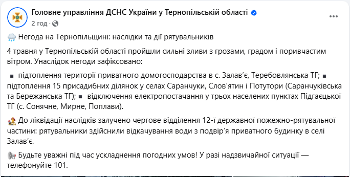 Подтопленные дома и села без света: последствия непогоды в одной из областей Украины (фото)