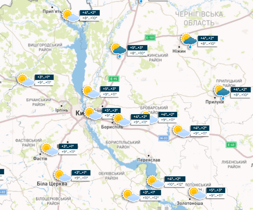 В некоторых областях Украины ночью ожидаются сильные заморозки: прогноз погоды на завтра