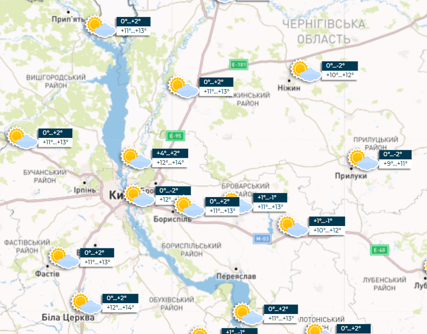Сильні заморозки вночі, але без опадів: прогноз погоди на завтра