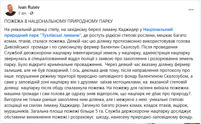 Вогонь знищив заповідну зону: в Одеській області вигоріла частина нацпарку (фото)