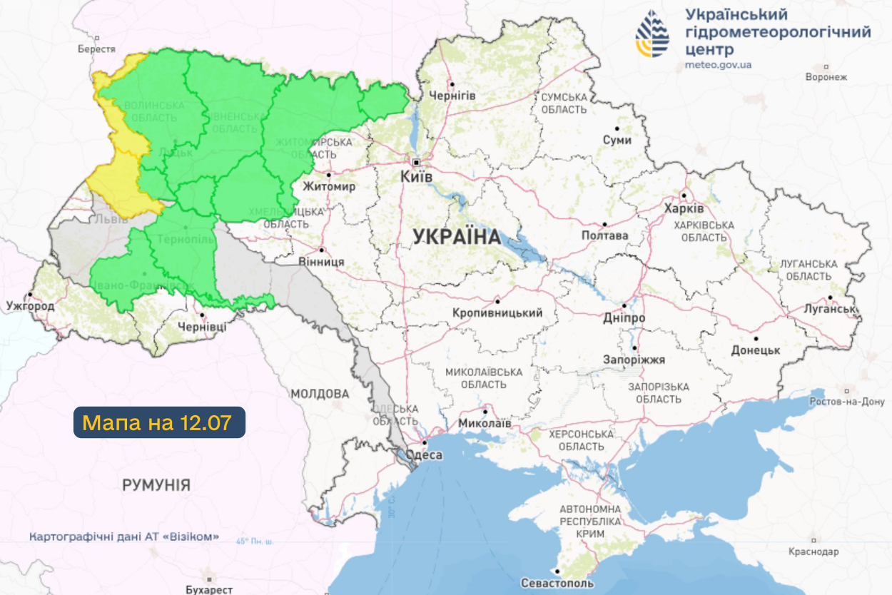 Синоптики попереджають про небезпеку: де може піднятись вода та як сильно (карта)