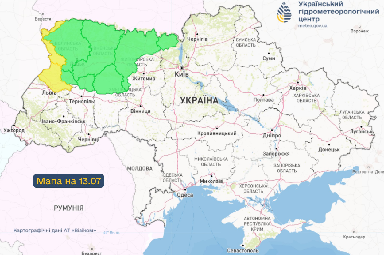 Синоптики попереджають про небезпеку: де може піднятись вода та як сильно (карта)