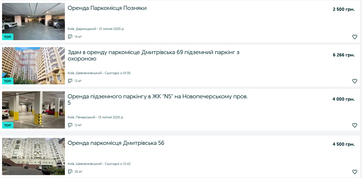 Безпека понад усе: за скільки можна орендувати підземний паркінг в Києві у 2025 році
