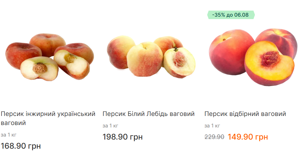 Українські персики в дефіциті: які ціни в магазинах і що вплинуло на врожай
