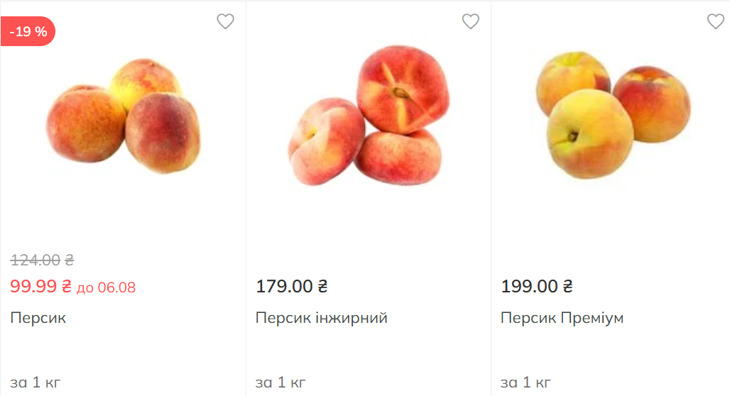 Українські персики в дефіциті: які ціни в магазинах і що вплинуло на врожай