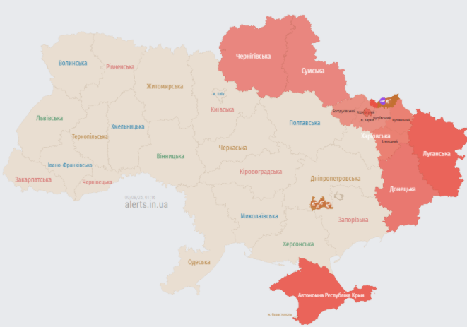 Україною шириться тривога через загрозу дронів: де можливі удари "Шахедами" (карта)