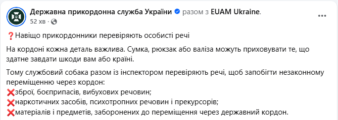 Безпека - в деталях? Навіщо перевіряють речі на кордоні й що шукають собаки