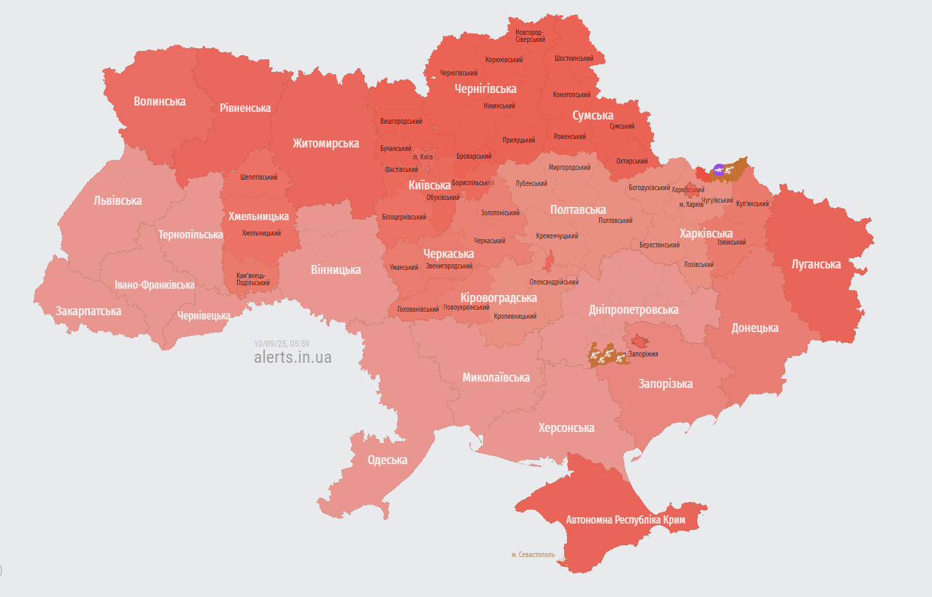 В Украине масштабная тревога: Россия запустила крылатые ракеты