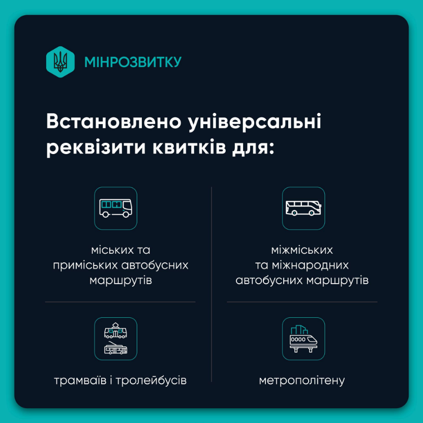 В Україні буде єдина форма квитків для всіх видів транспорту: що і коли зміниться