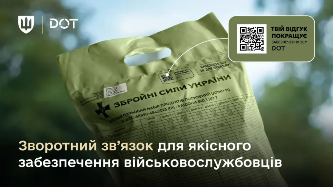 Міноборони пропонує військовим оцінити сухпайки через QR-код: як залишити відгук