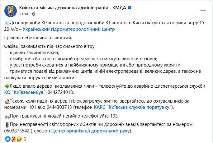Україну "накриє" небезпечний вітер: які області у зоні ризику й чого чекати в Києві (карта)