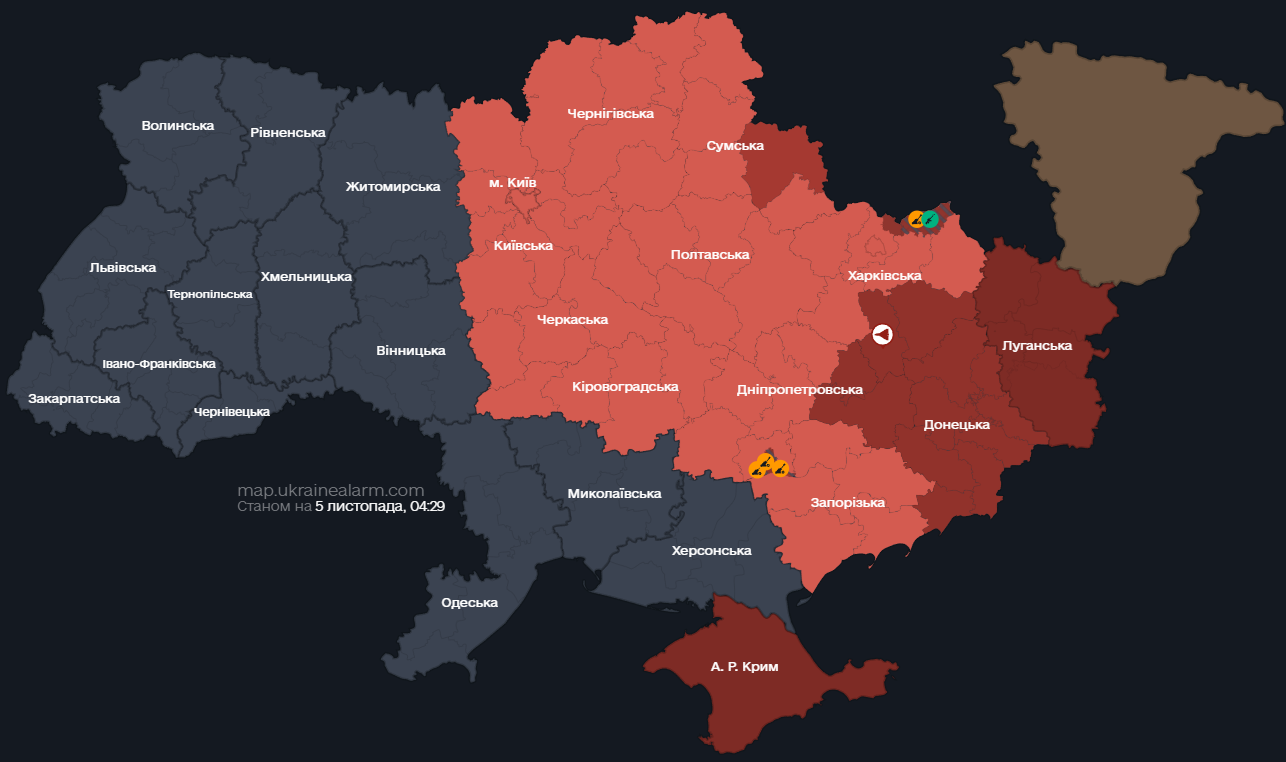 У Києві та низці областей повітряна тривога: де загроза балістичних ударів
