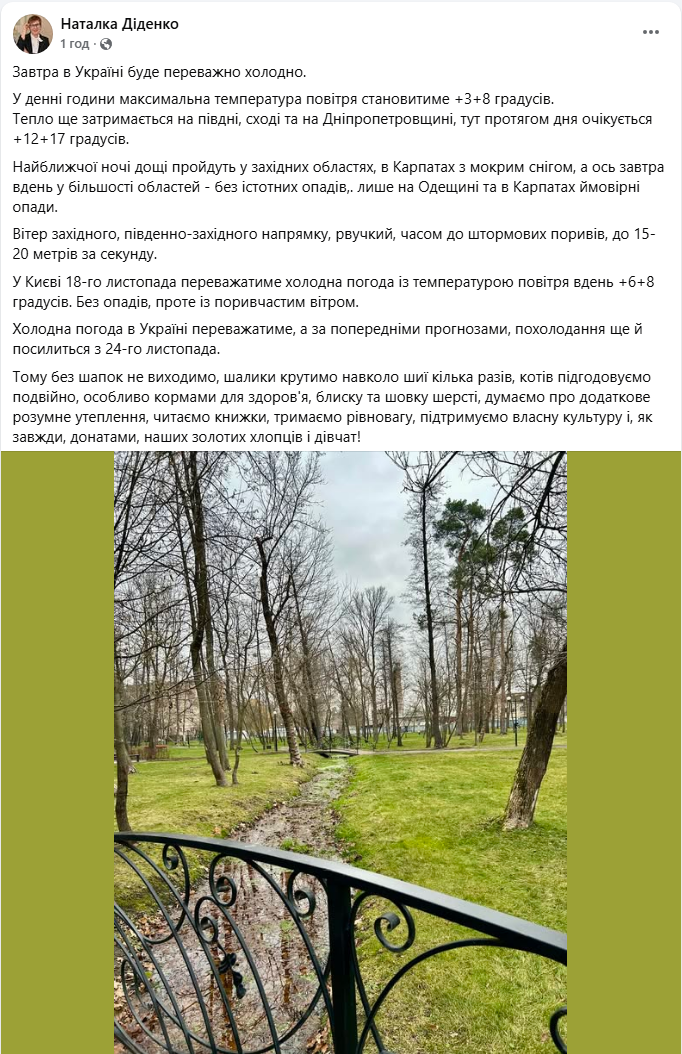 Зима наближається? Що буде з погодою в Україні завтра і коли можливе нове похолодання