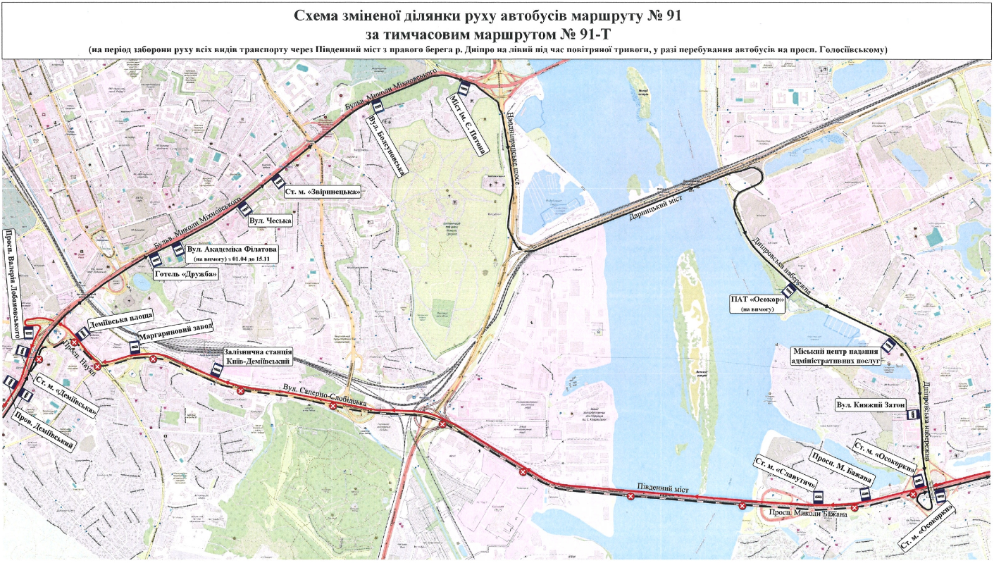 Нові обмеження руху в Києві: як тепер працюватиме Південний міст під час тривог