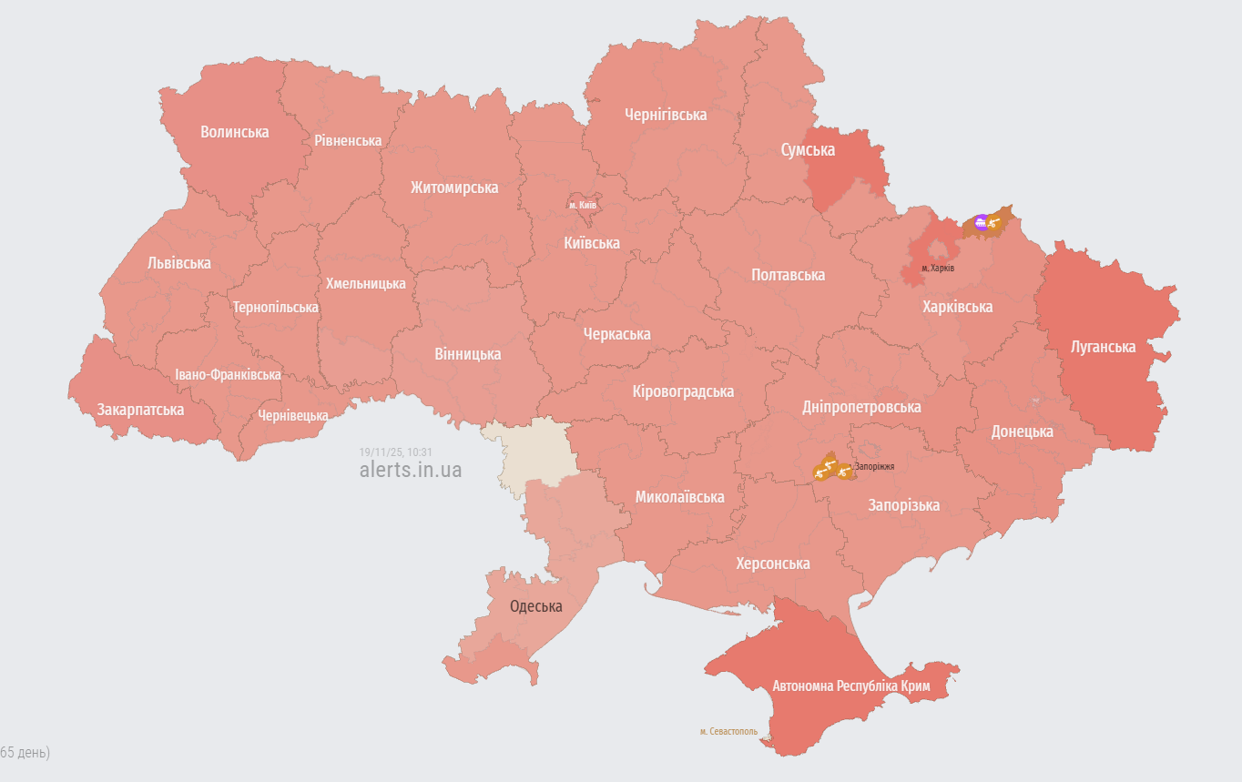В Україні оголошено масштабну тривогу через російський МіГ-31К