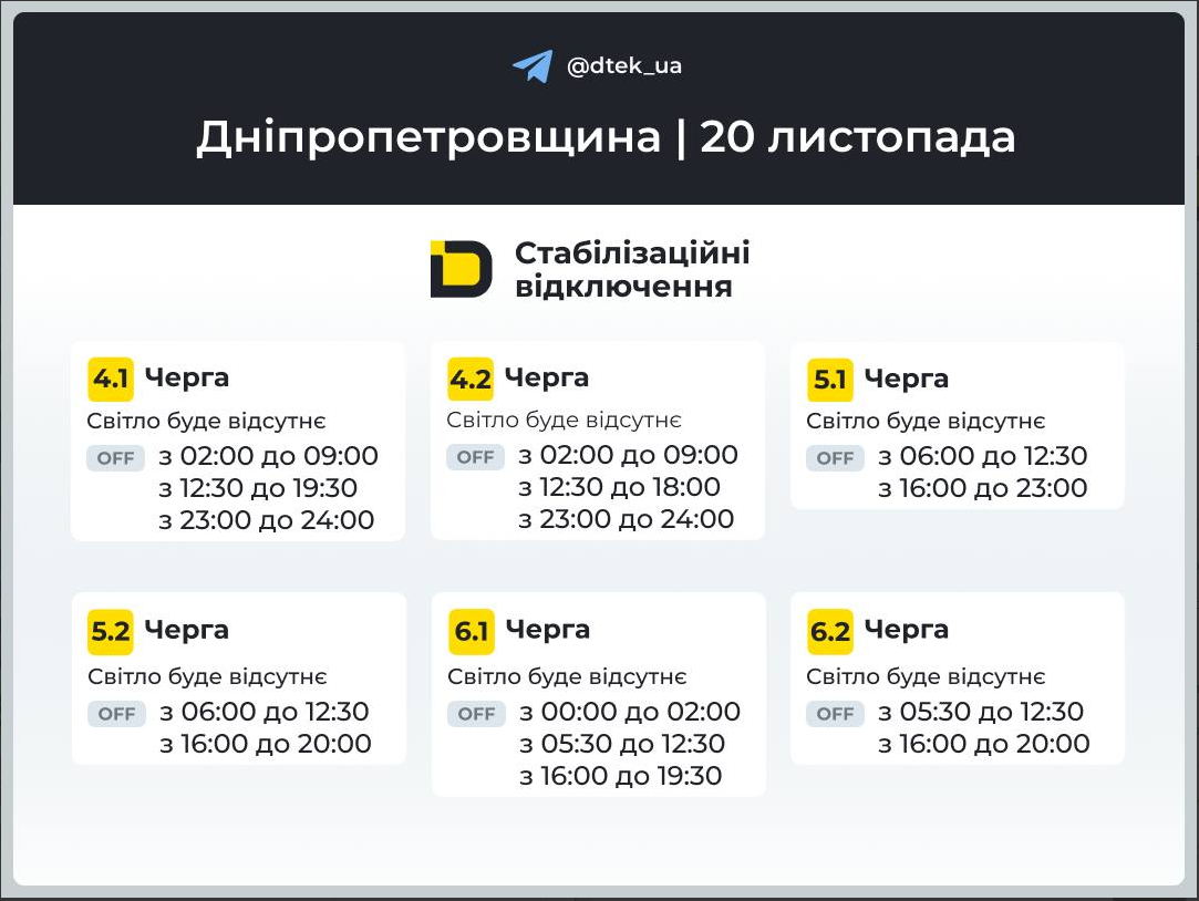 Графіки відключень електроенергії в Україні: де і коли сьогодні не буде світла (список)