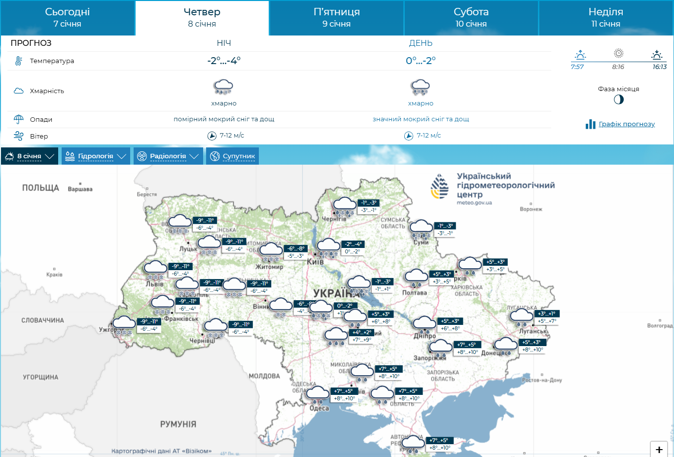 На Україну насувається південний циклон: як зміниться погода вже завтра, 8 січня