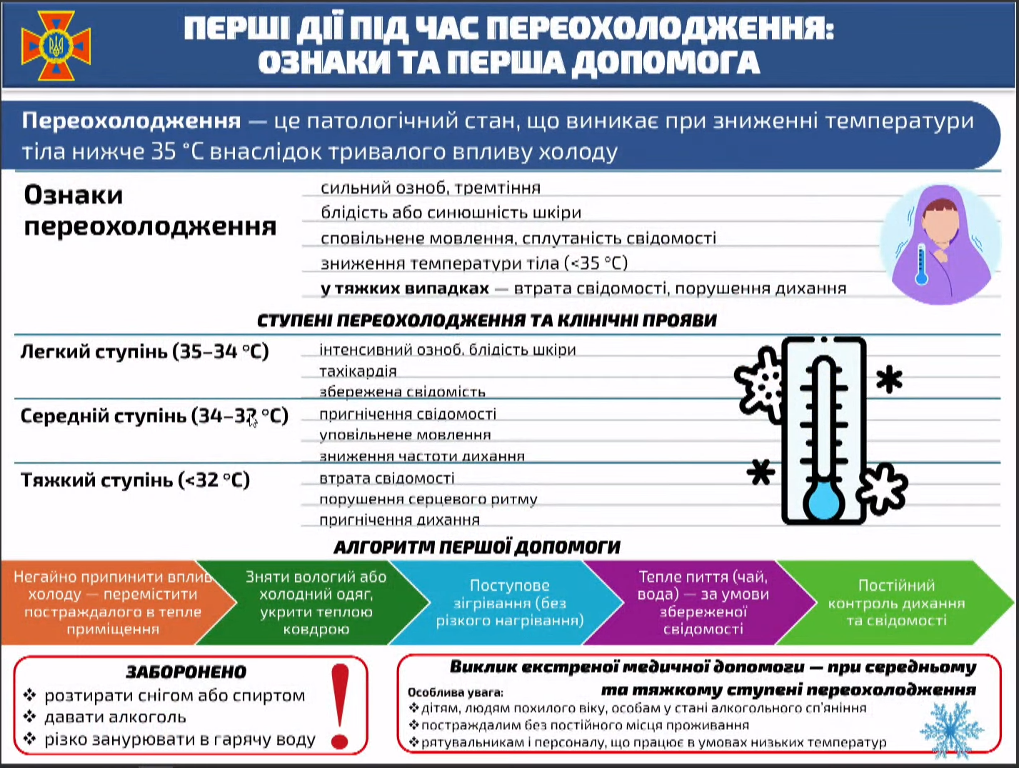 Зима без помилок: у ДСНС пояснили, як не замерзнути в мороз і врятувати інших