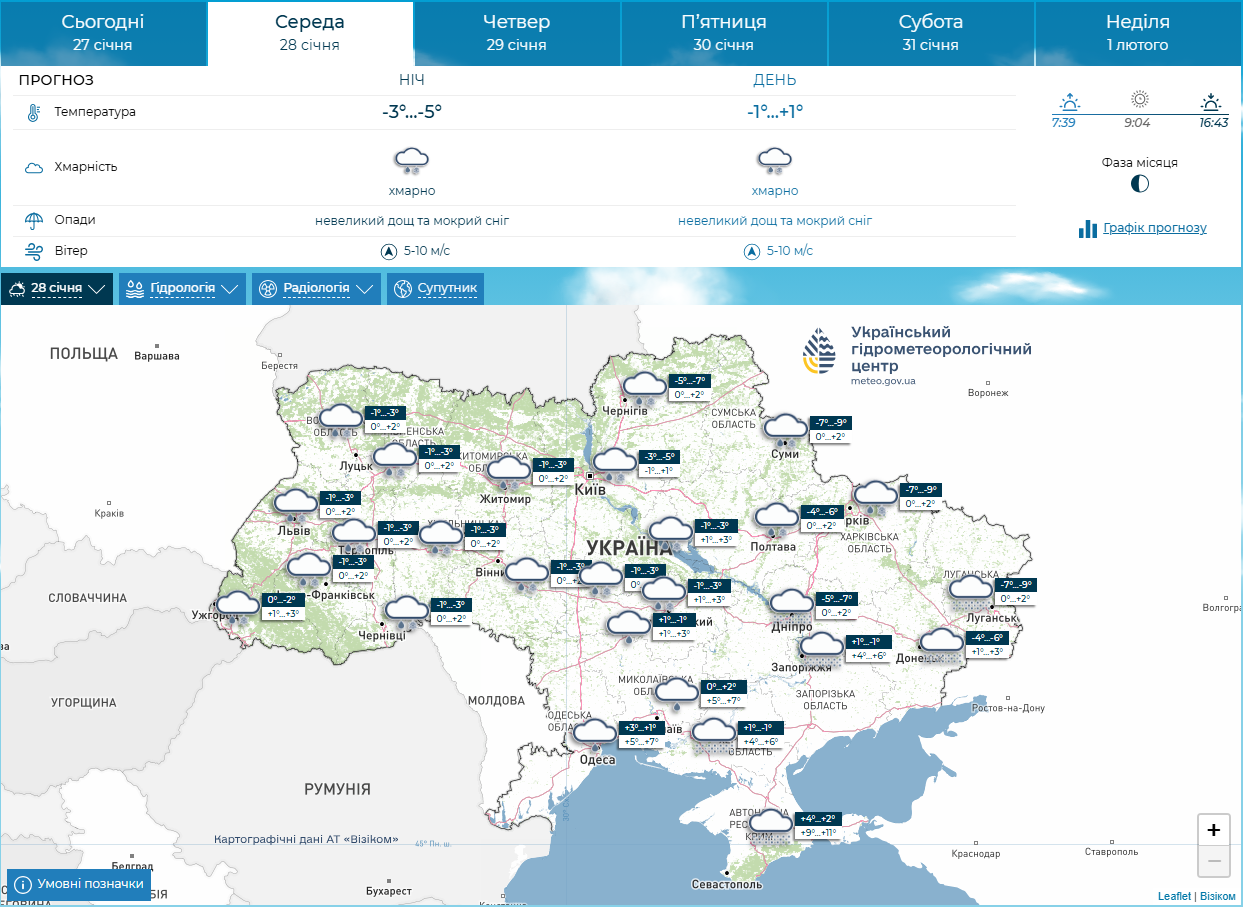 Похолодання на порозі: де в Україні будуть морози завтра й до кінця тижня