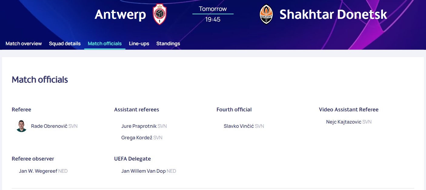 УЄФА хотів призначити на матч "Шахтаря" голову суддівського корпусу РФ, але швидко передумав